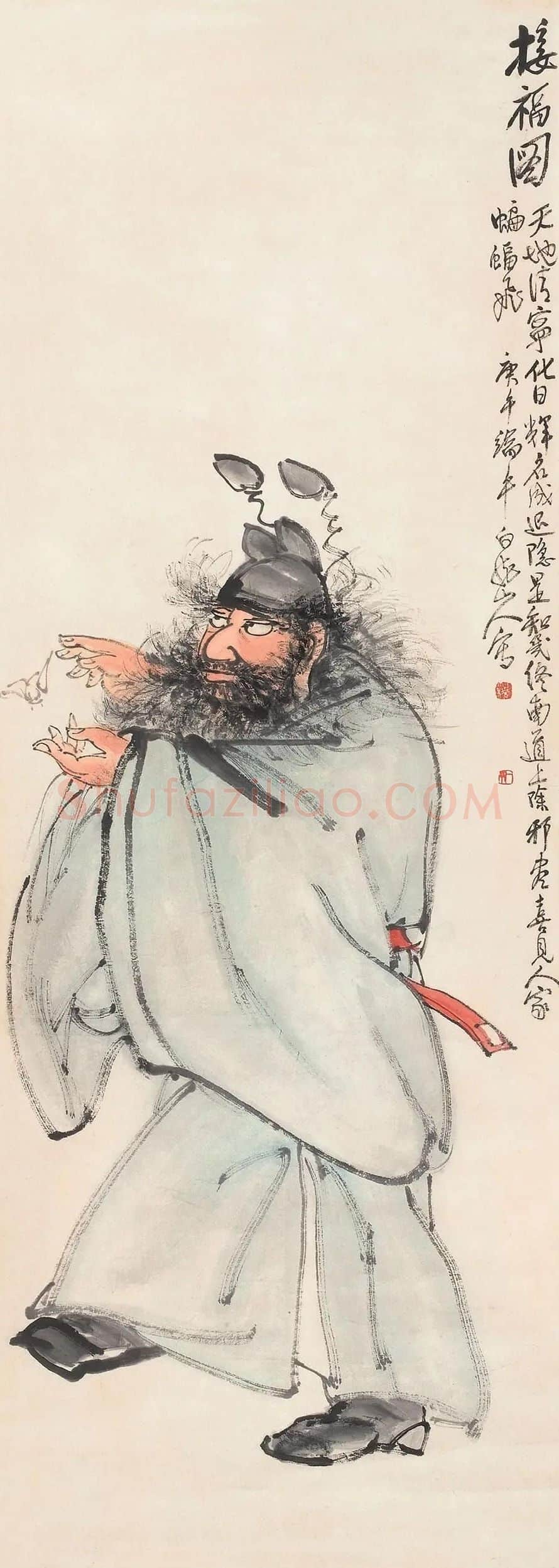 王一亭·接福图