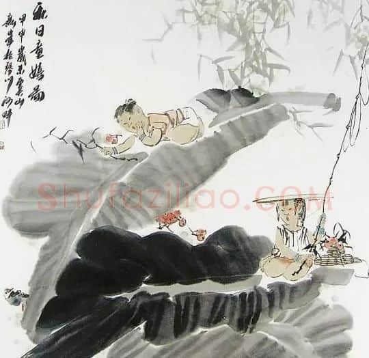 姚新峰·秋日童嬉图