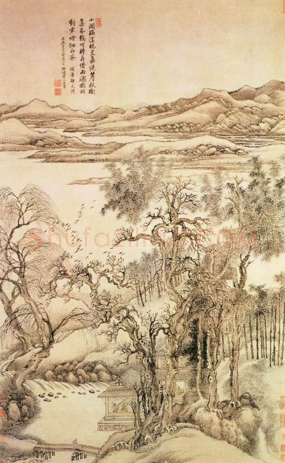王翚·秋树昏鸦图