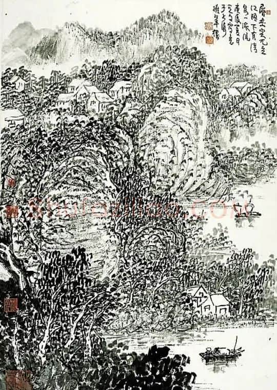 王克文·渴笔焦星山水