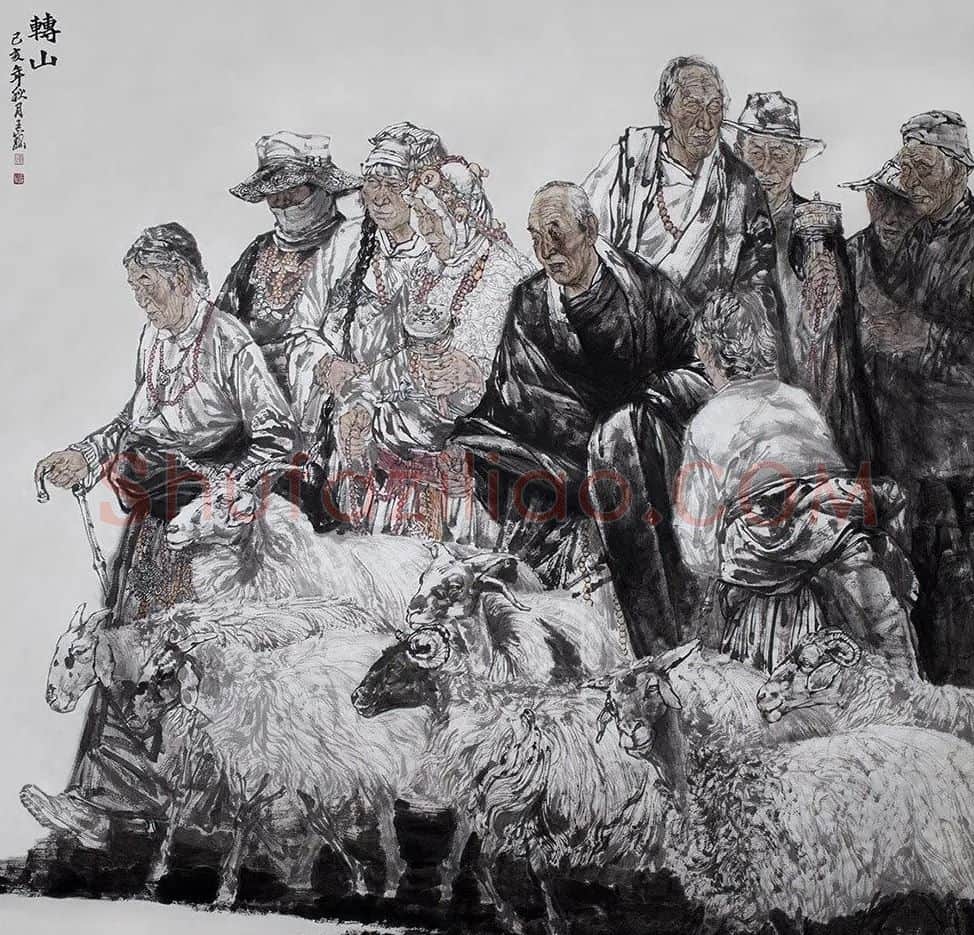 王巍·转山200×200cm