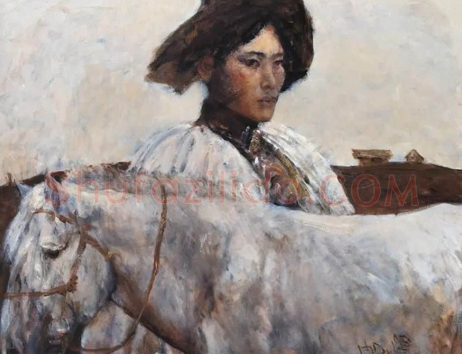 何多苓·白马与女人