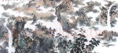 刘强·四尺山水横批1