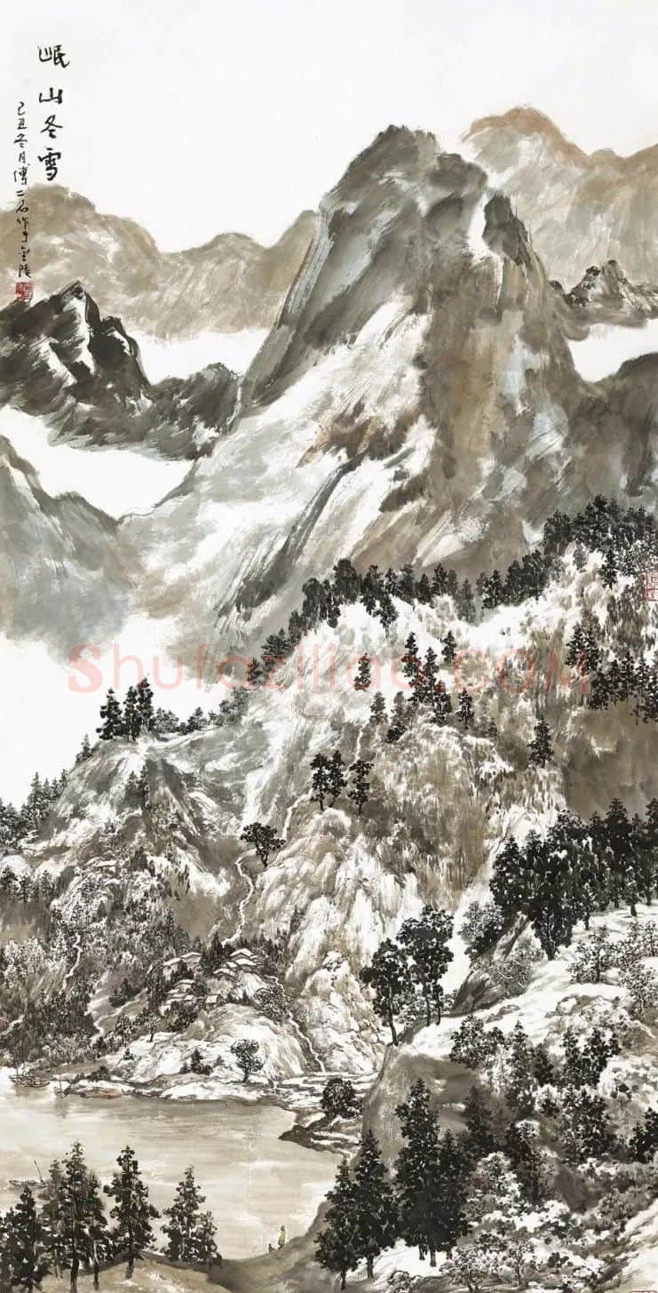 傅二石·岷山冬雪