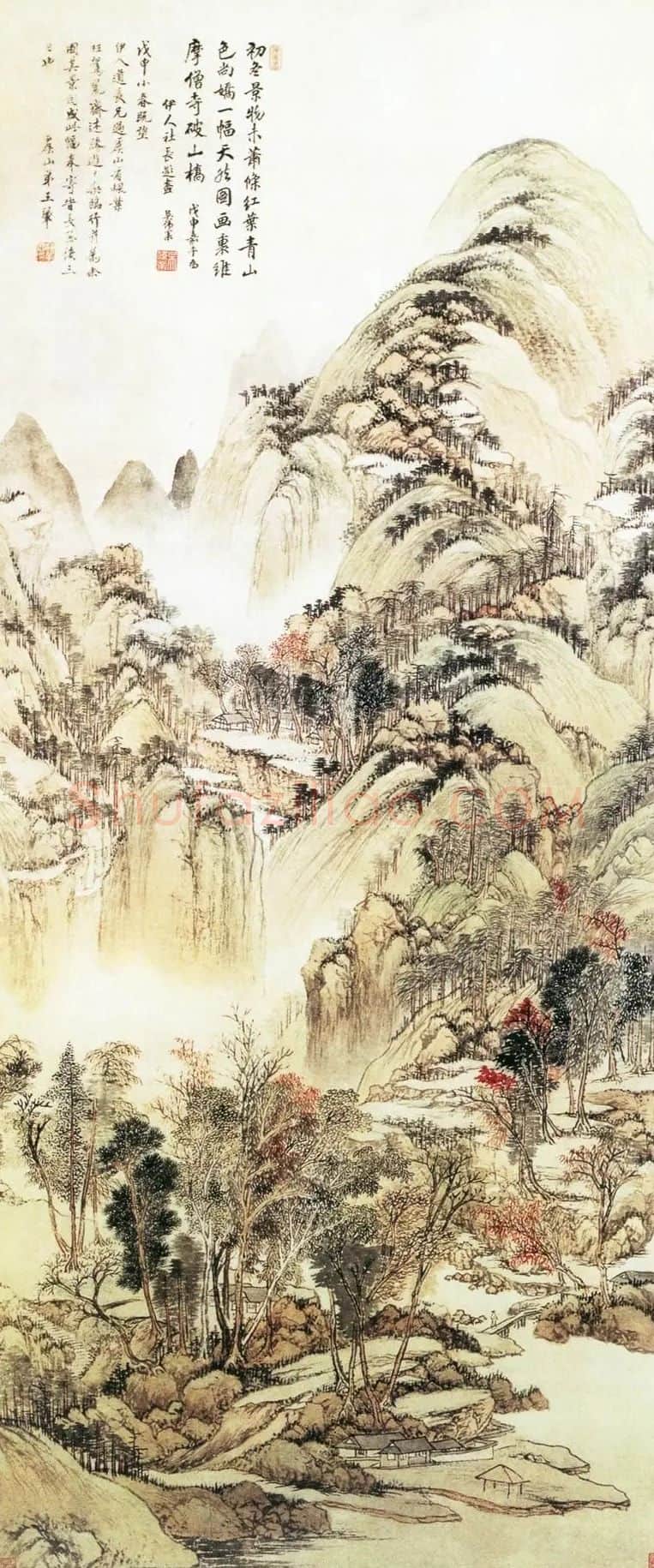 王翚·虞山枫林图