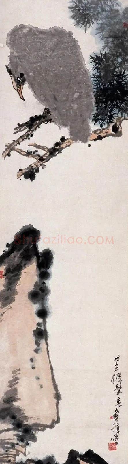 潘天寿·松鹰