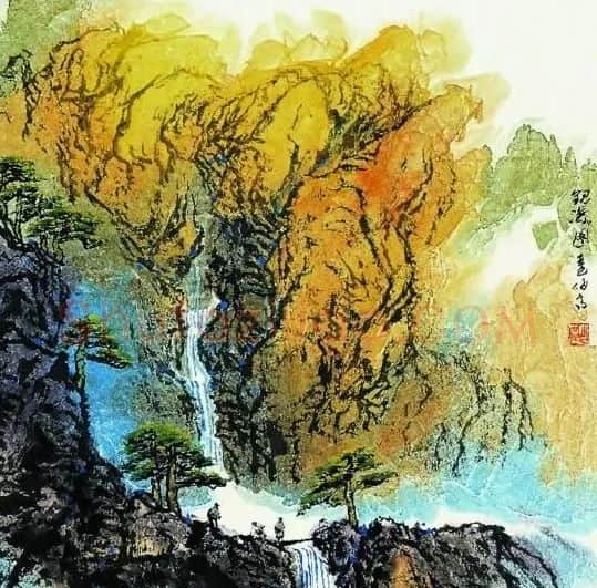 姚伯齐·观瀑图