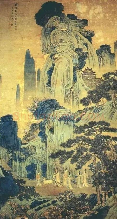 沈周·落花诗意图
