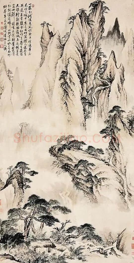 石涛·云山秋晓图
