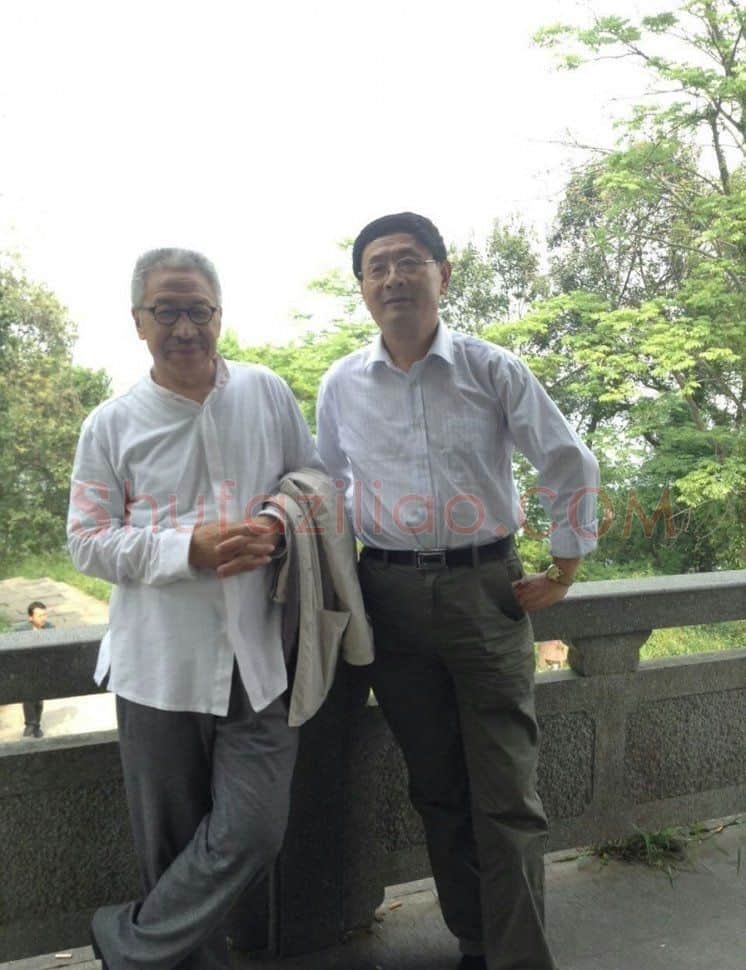 王立华·与恩师梅墨生先生在杭州南高峰