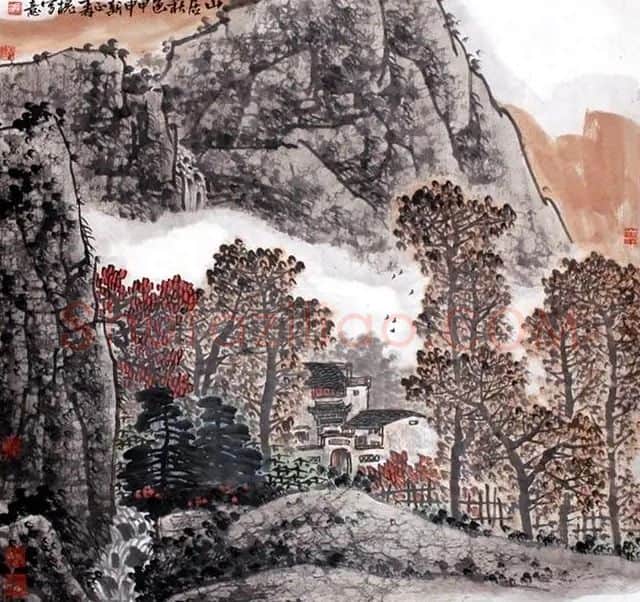叶森槐·山居秋色