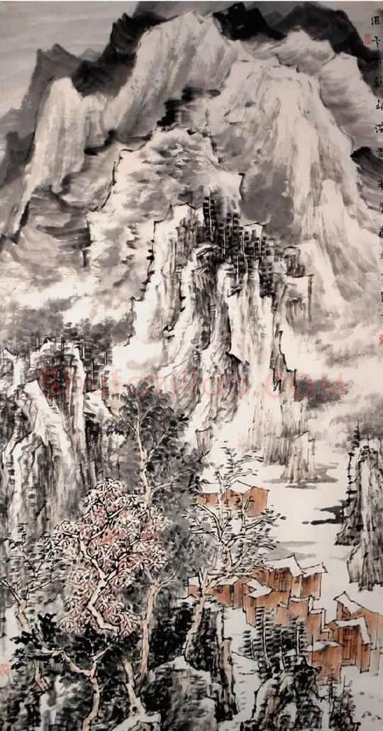 方强·湿云不飞山满雪