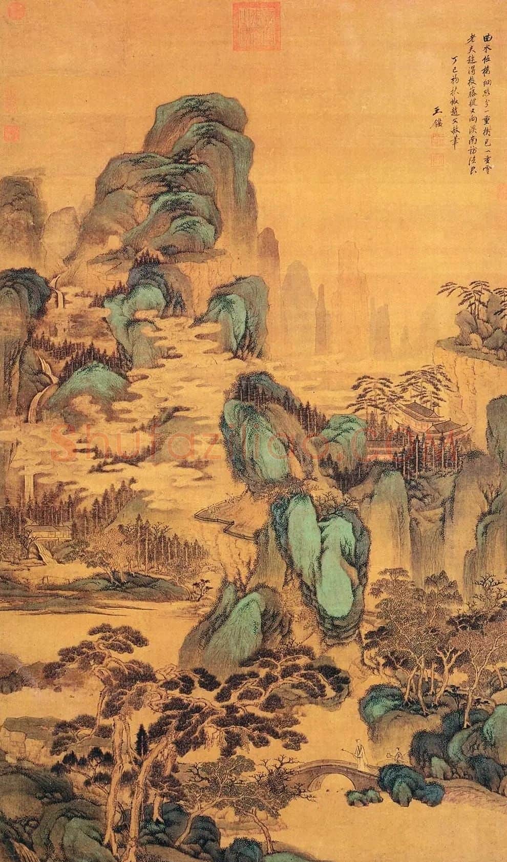 王鉴·仿赵孟頫山水