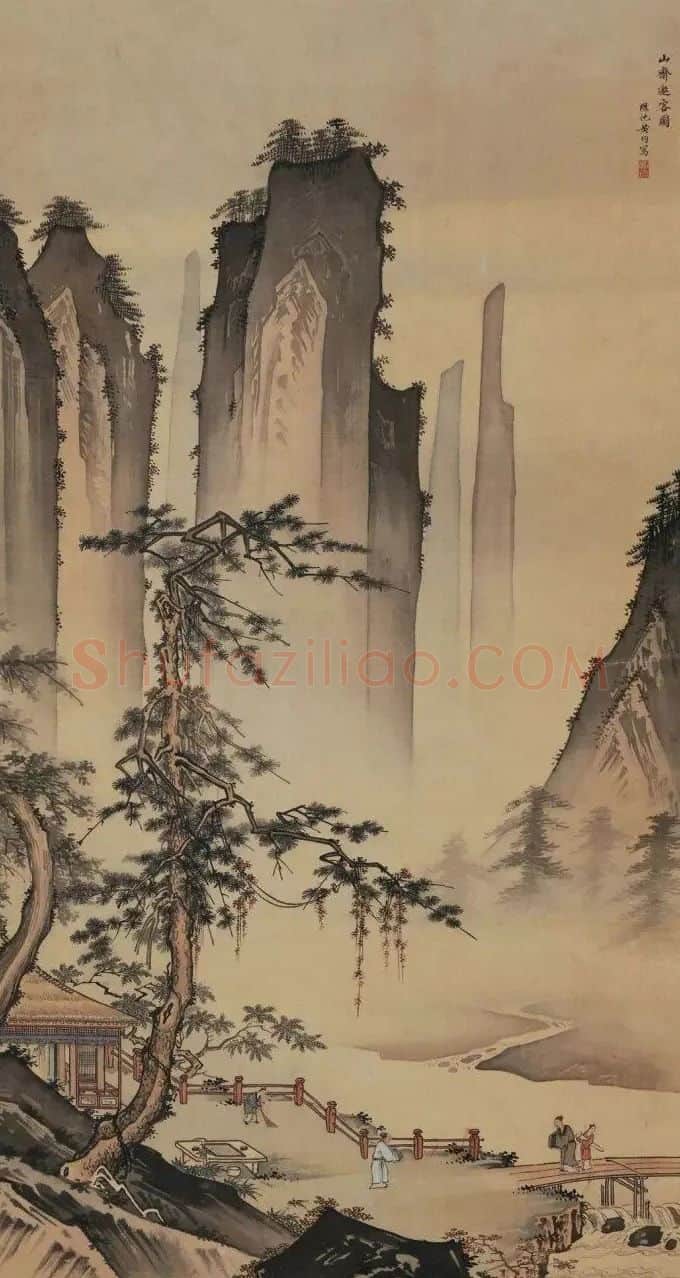 黄均·山斋邀客图