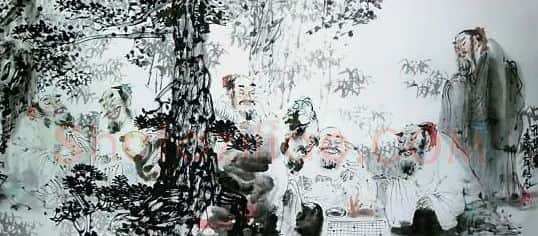 袁鹏飞·雅集图