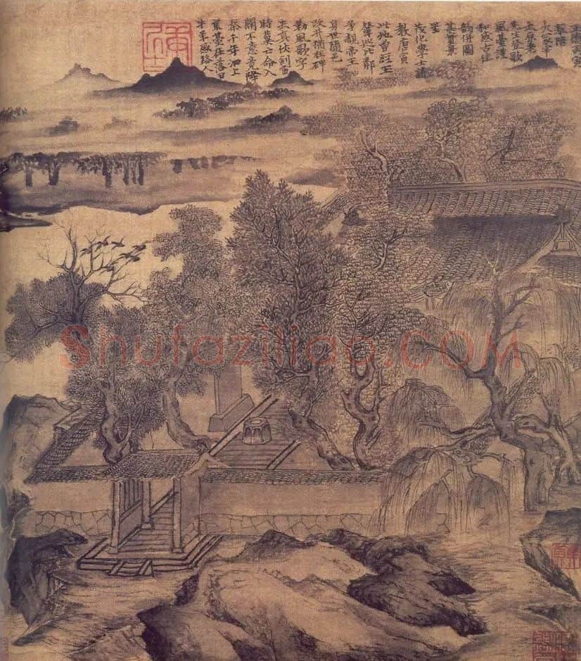 唐寅·沛台实景图页
