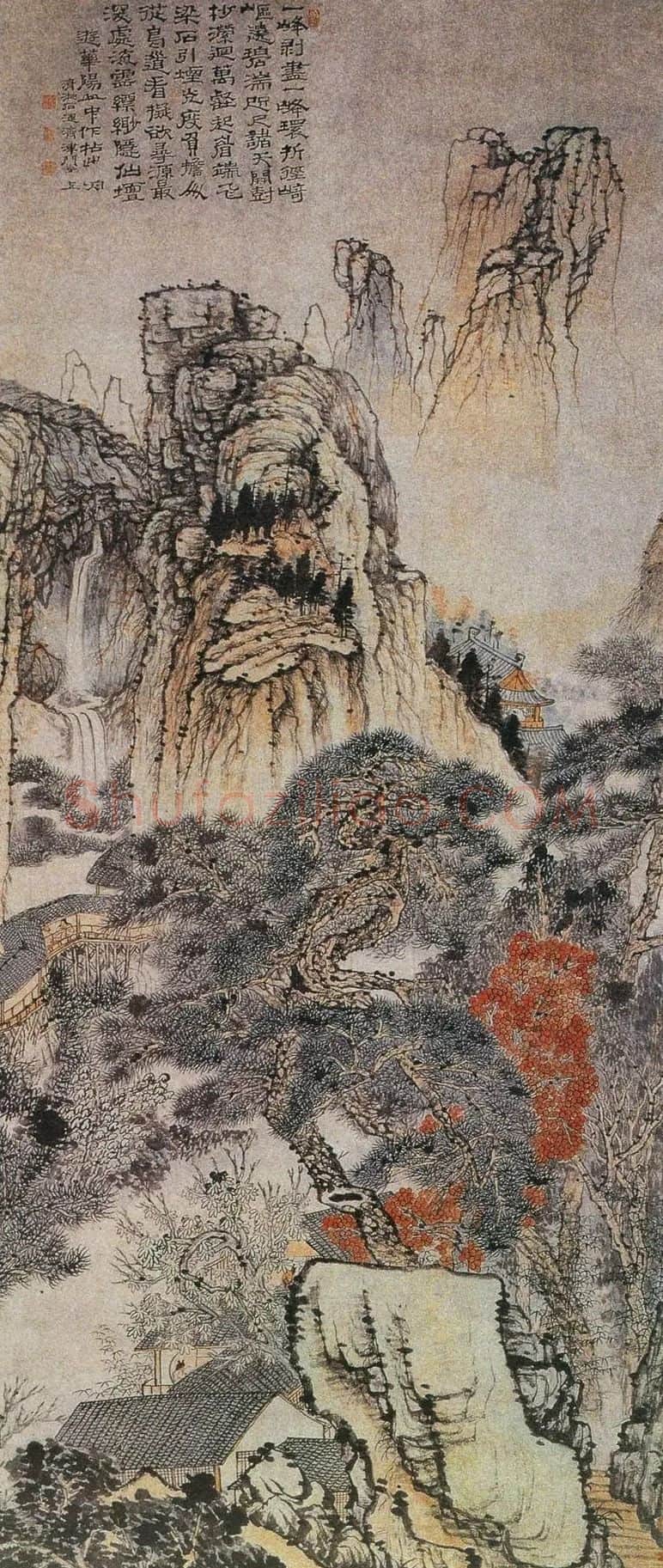 石涛·游华阳山图