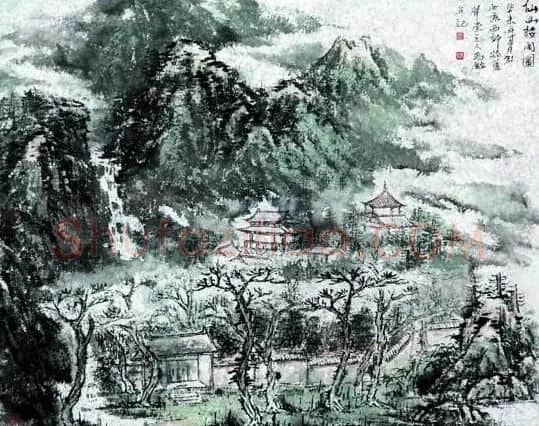 闫禹铭·仙山楼阁图