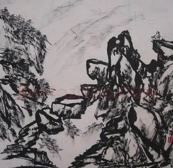 许渭·焦墨山水：天界炫音