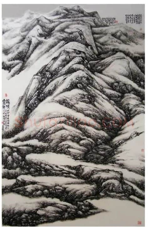王林昌·《净域雪色》2010年124x190cm 王林昌