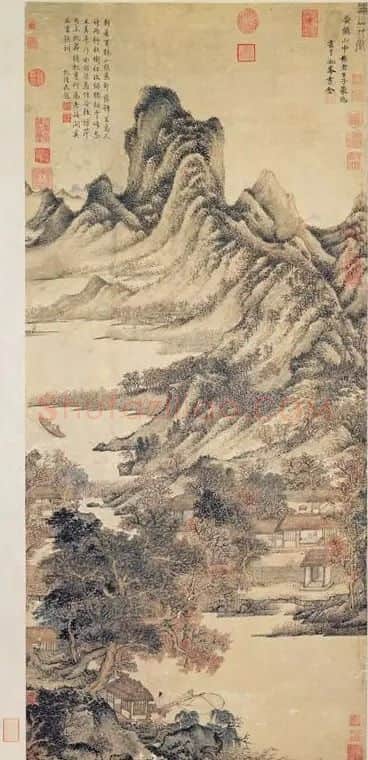 王蒙·秋山草堂图