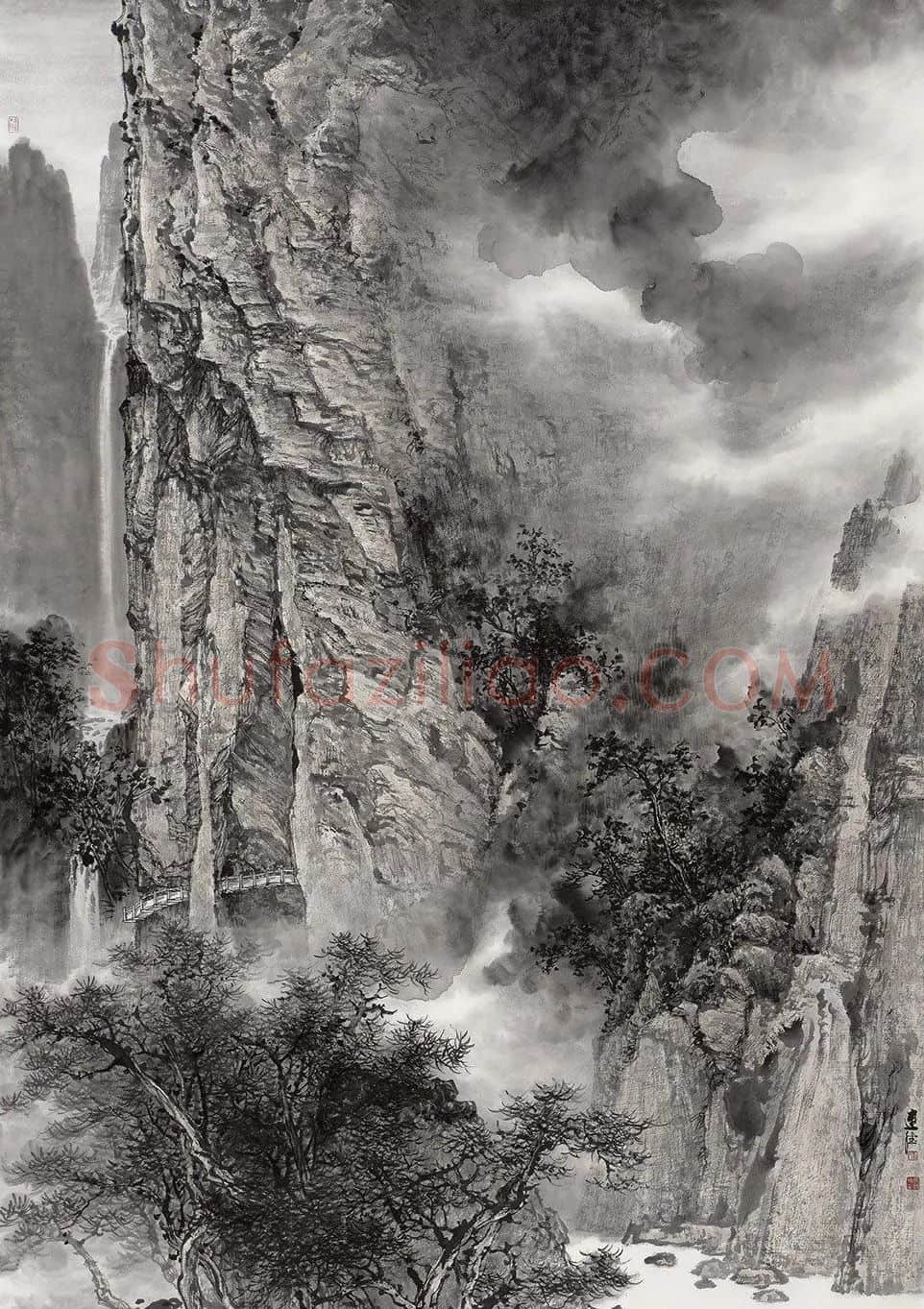 马连德·秀林含瑞气 铁壁生紫烟