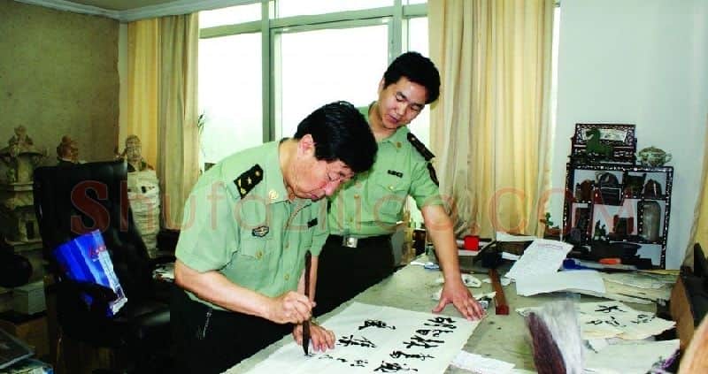 胡智林·中国美协主席刘大为将军为胡智林题字