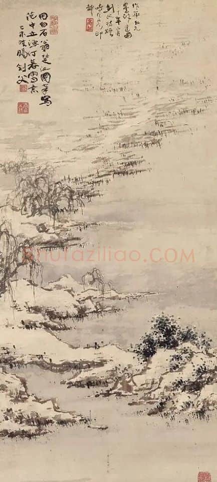 高剑父·渔汀暮雪