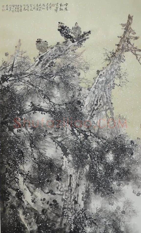 刘延杰·雪落松林空谷寒