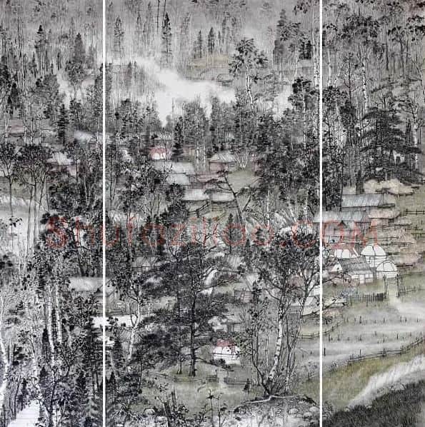 张英·春满溪山