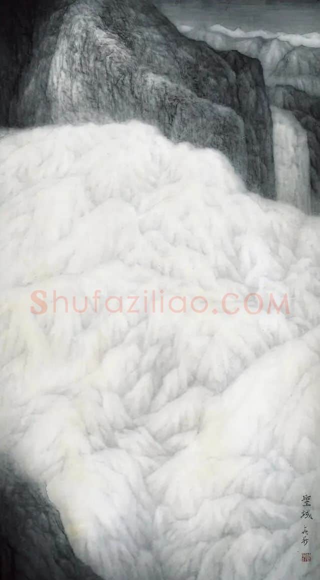 许华新·《圣域 》 180cm×97cm 纸本水墨 2009年