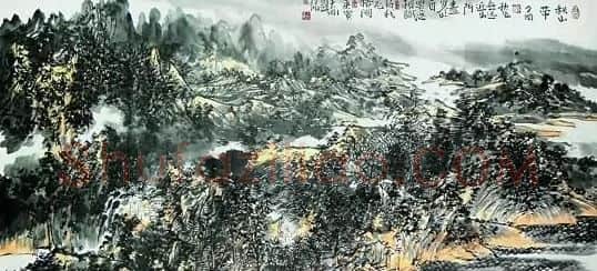 祝夫刚·秋山带夕阳