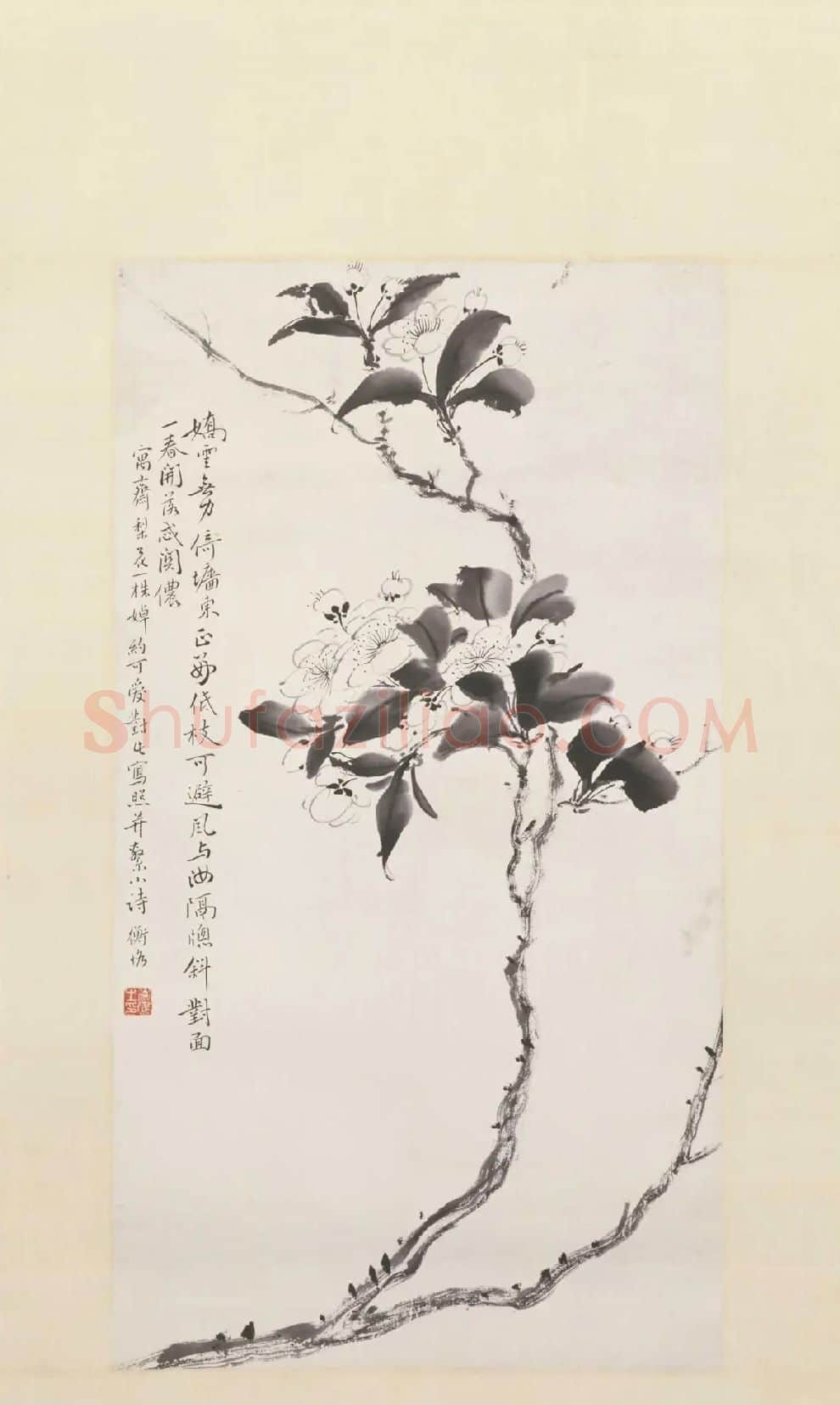 陈师曾·梨花图轴