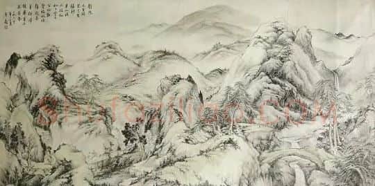 黄羲·天台刘阮采药图