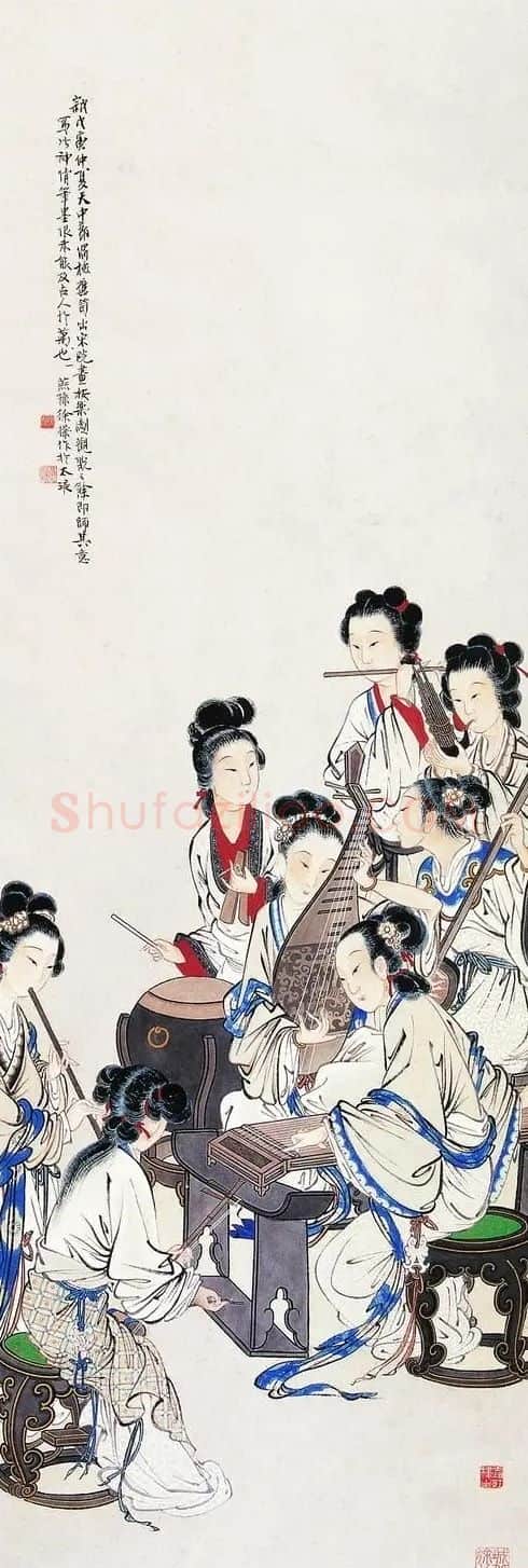 徐燕孙·按乐图
