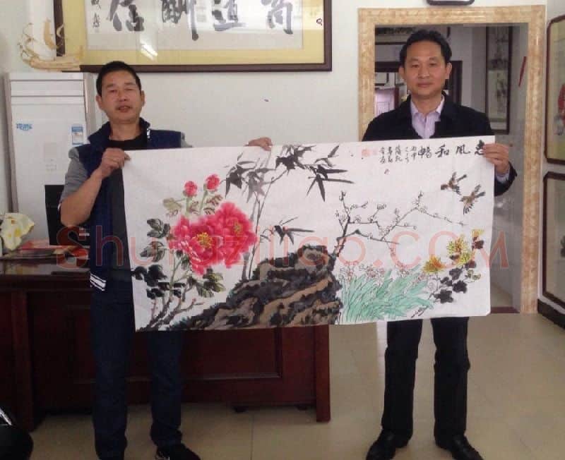 黄裔就·与书画家陈喜勤合作