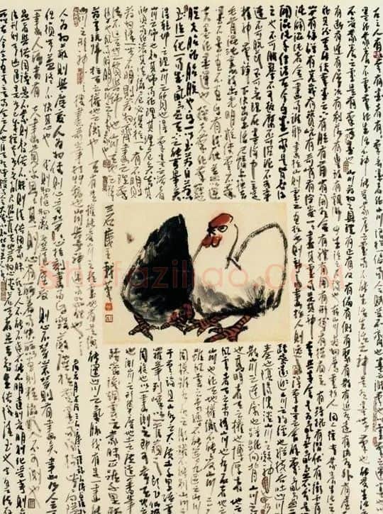 曾宓·双鸡图