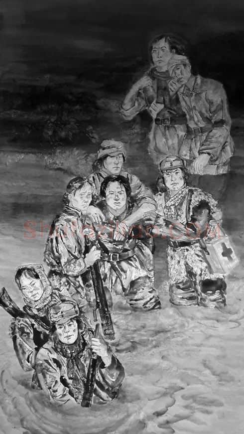 曹天龙·《八女投江》