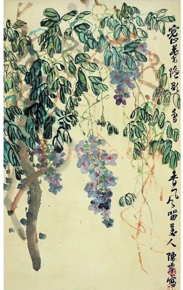 陈半丁·紫藤花图