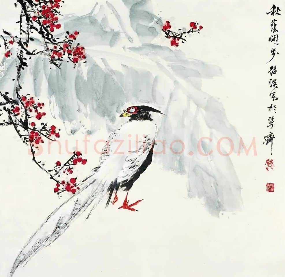 刘继瑛·芭蕉白鹇