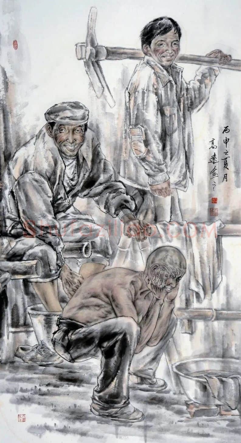 高远·《厚土·归》(纸本水墨180·97cm)