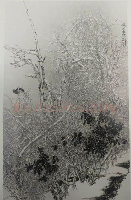 常洪周·疏林寒烟