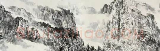 杜高杰·雁荡山水图卷局部