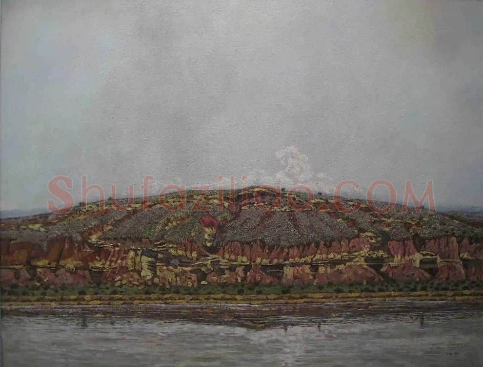 苏海建·家乡山坡前的小河