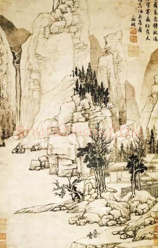 文征明·石壁飞虹图