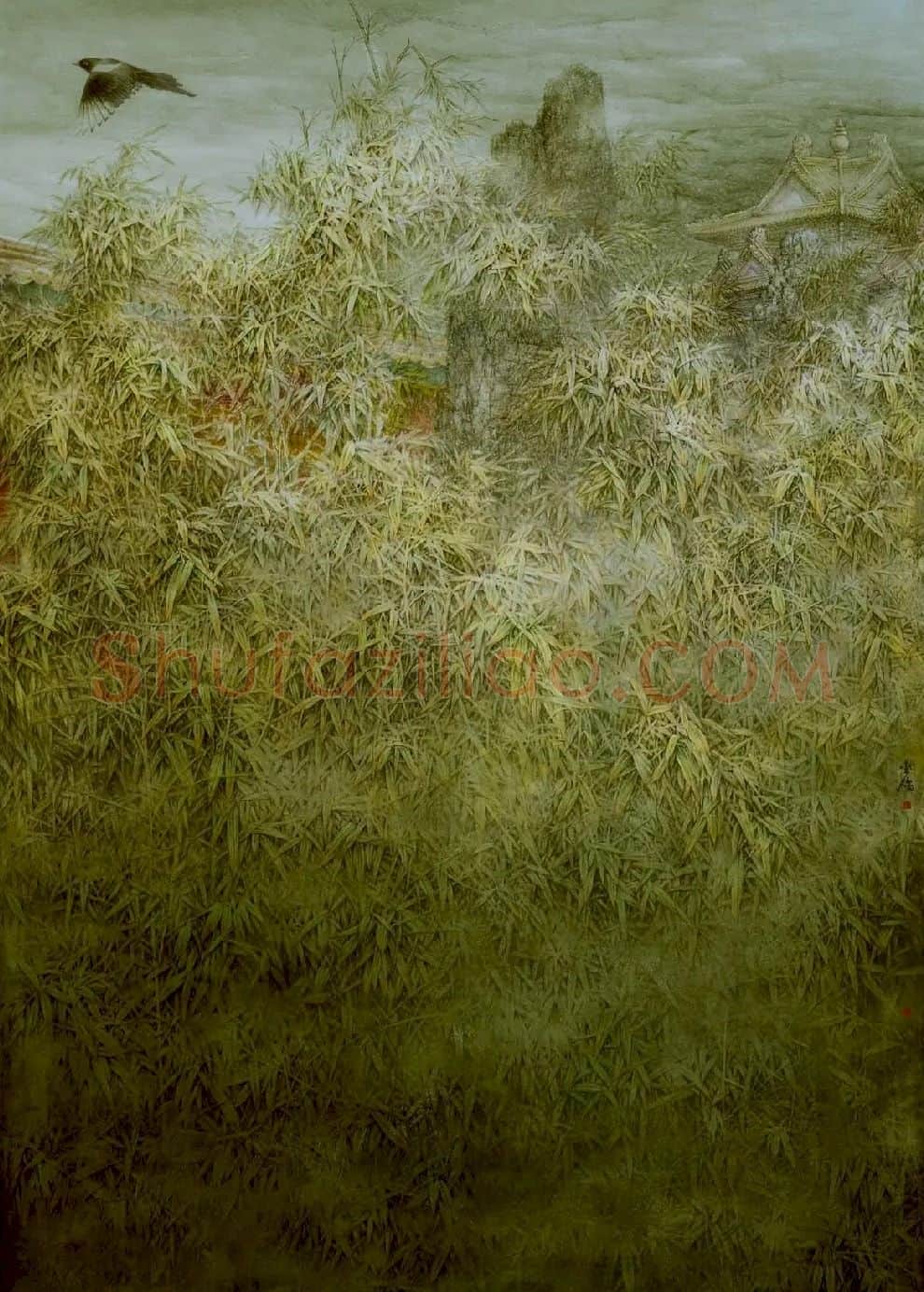 赵金鸰·日暮清宫-1911