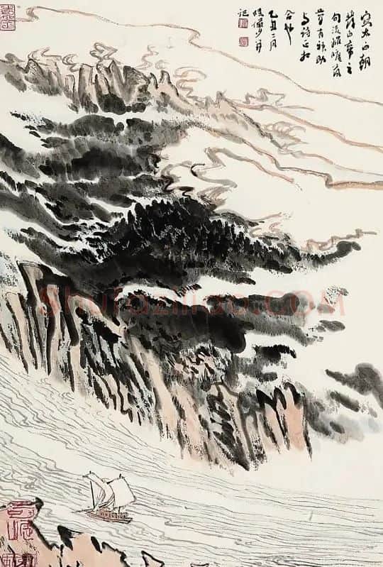 陆俨少·一帆风顺