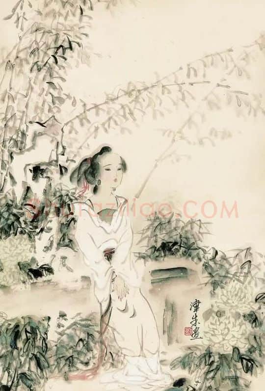 刘津朱·日暮依修竹