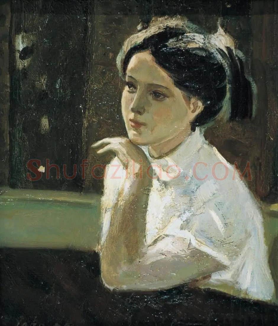 张立国·女孩纸板油画