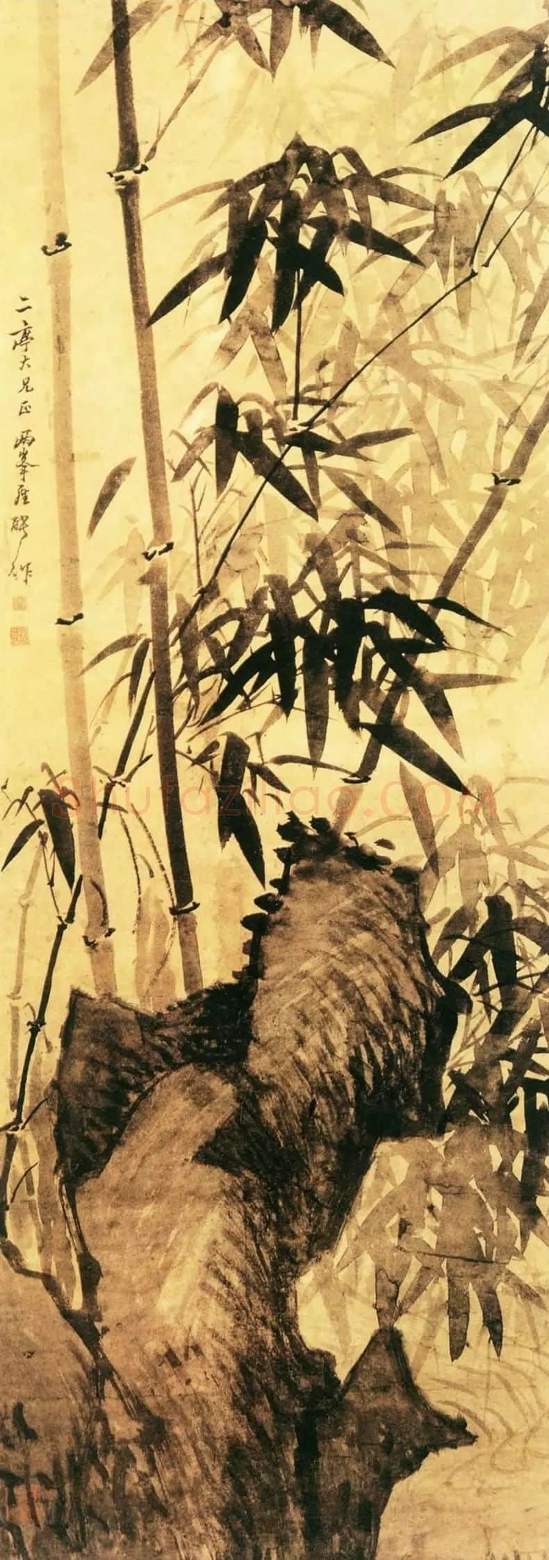 罗聘·竹石图